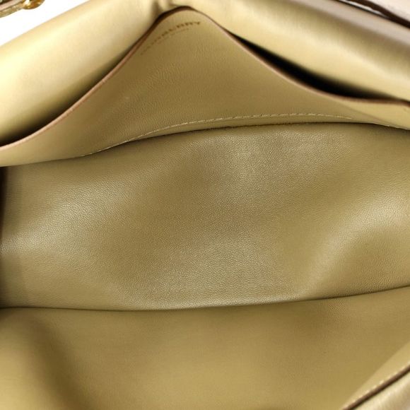 Burberry TB Envelope Chain Clutch Monogram Embossed Leather Small Neutral - Picture 5 of 6